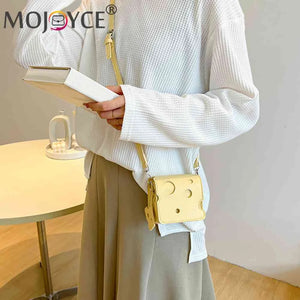 Mini Crossbody Bag for Women - Cheese Shaped Phone Pouch