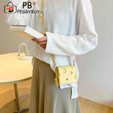 Mini Phone Pouch Cheese Shaped Crossbody Handbag Slice Pendant PU Leather