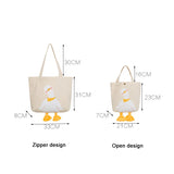 Canvas Duck Tote Handbag Women's Large-capacity Shoulder Bag