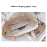 Canvas Duck Tote Handbag Women's Large-capacity Shoulder Bag