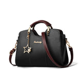 Women's PU Leather Shoulder Bag Zipper Handbag