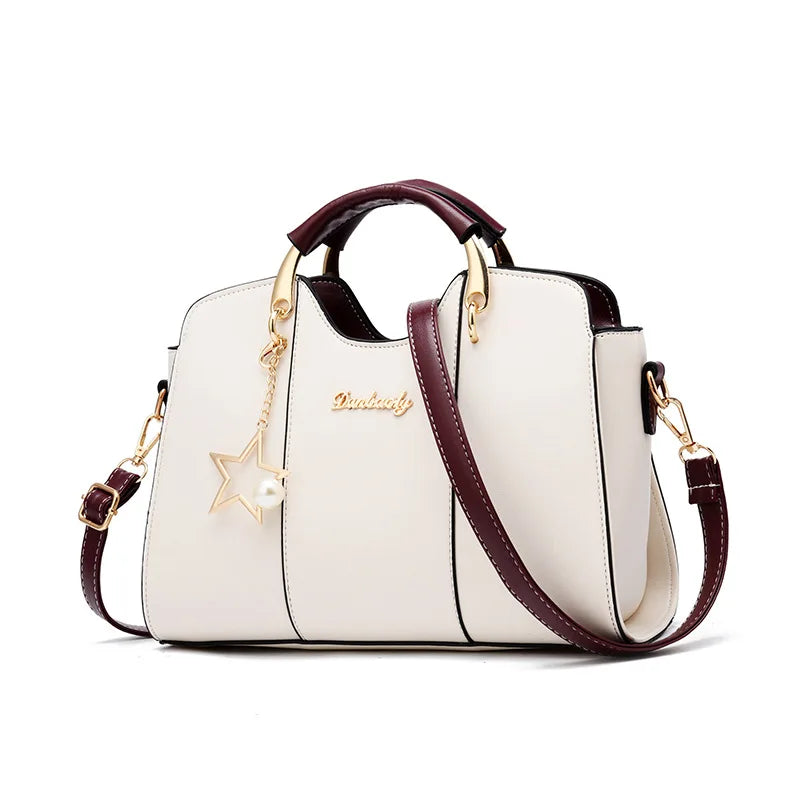 Women's PU Leather Shoulder Bag Zipper Handbag