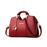 Women's PU Leather Shoulder Bag Zipper Handbag