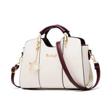 Women's PU Leather Shoulder Bag Zipper Handbag