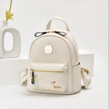 Women's PU Leather Backpack Multi-pocket Shoulder Bag