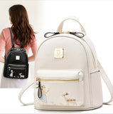 Women's PU Leather Backpack Multi-pocket Shoulder Bag