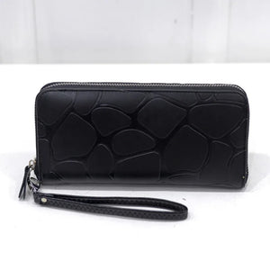 PU Leather Solid Zipper Women Wallet Long Purse Female Travel Clutch Wallet