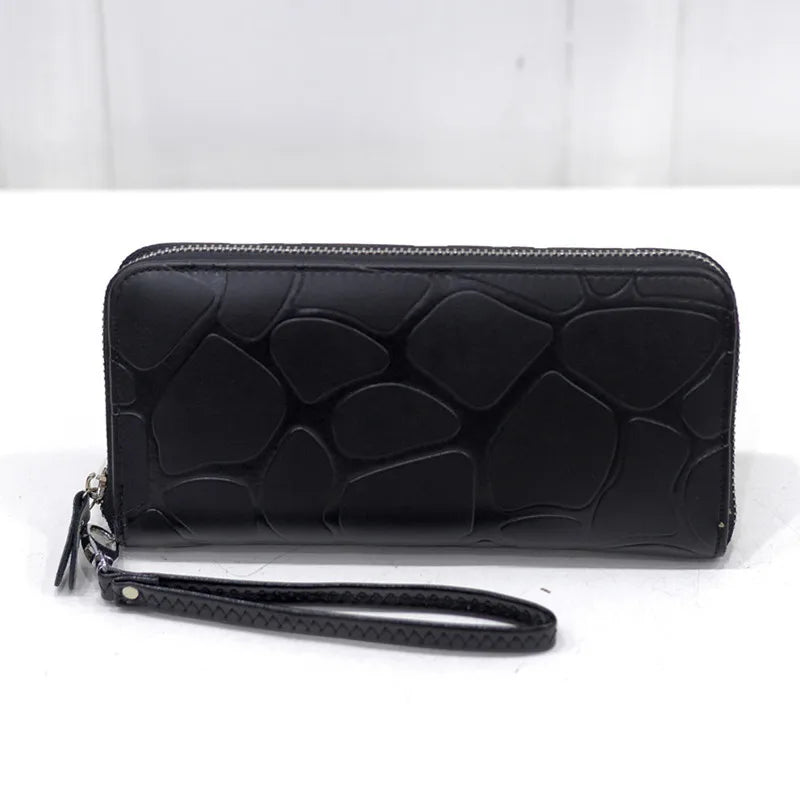 PU Leather Solid Zipper Women Wallet Long Purse Female Travel Clutch Wallet