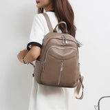 Women Shoulder Backpack Daily Shopping Handbag High PU Leather