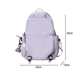 Nylon Women Backpack Style Ins Ulzzang Travel Laptop Rucksack