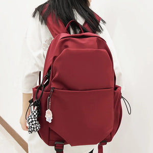 Nylon Women Backpack Style Ins Ulzzang Travel Laptop Rucksack