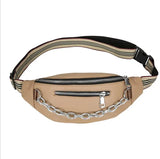 PU Waist Bag Women Money Belt Bum Pack Travel Crossbody Chest Bags