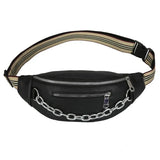 PU Waist Bag Women Money Belt Bum Pack Travel Crossbody Chest Bags
