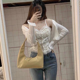 Patent Leather Women Underarm Bags Ladies Hobos Small Shoulder Bag Female Solid