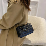 Plaid Shoulder Bag with Thick Chain for Women Handbags