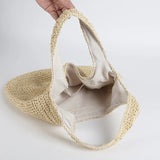 Rattan Women Shoulder Bags Wicker Woven Handbag Large Capacity Straw Tote