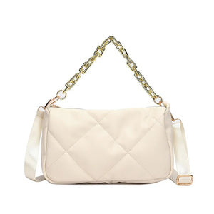 Retro Women Chain Handbag Shoulder Bags Brown Underarm Bag