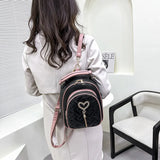 Sequin Backpack Female Bag Cat Small Backpack Lady Style PU Leather Backpack