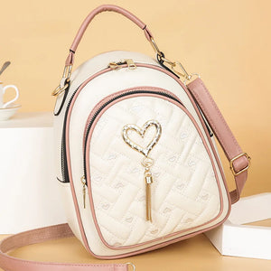 Sequin Backpack Female Bag Cat Small Backpack Lady Style PU Leather Backpack