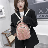 Sequin Backpack Female Bag Cat Small Backpack Lady Style PU Leather Backpack