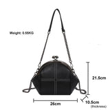 Retro Shell Zipper Messenger Bag Soft Leather Shoulder Tote Wallet
