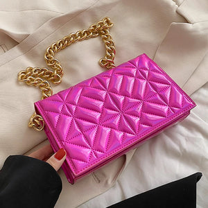 Shoulder Bag Women Thick Chain Quilted Bag Female Handbags