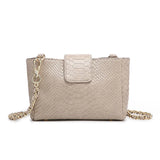 Snake Skin Chain Bag Mini Square Wallet Messenger Bag