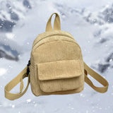Velvet Solid Corduroy Backpack Women