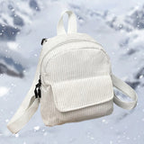 Velvet Solid Corduroy Backpack Women