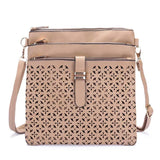 Women Messenger Bags Hollow Out Crossbody Bag Soft PU Leather Clutches Bolsas