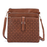 Women Messenger Bags Hollow Out Crossbody Bag Soft PU Leather Clutches Bolsas