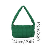 Space Pad Cotton Shoulder Bag Female Shopper Winter Nylon