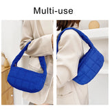 Space Pad Cotton Shoulder Bag Female Shopper Winter Nylon