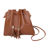Tassel Crossbody Bag for Women Small PU Leather Handbag