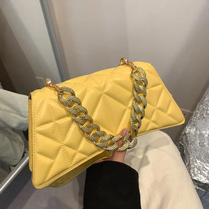 Plaid PU Leather Crossbody Bag for Women Stylish Shoulder Handbag