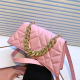 Plaid PU Leather Crossbody Bag for Women Stylish Shoulder Handbag