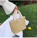 Large-capacity Straw Beach Bag for Summer Vacation