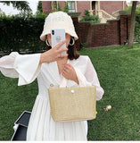 Large-capacity Straw Beach Bag for Summer Vacation