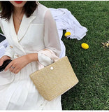 Large-capacity Straw Beach Bag for Summer Vacation