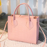 Crocodile Pattern Crossbody Handbags Vintage Classic Solid Style Shoulder Bag