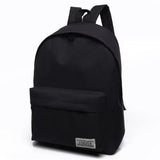 Unisex College Backpack Solid Casual Travel Bag Zipper Closure