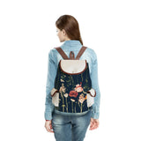 Vintage Drawstring Backpacks Large Capacity Ethnic Style