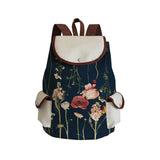 Vintage Drawstring Backpacks Large Capacity Ethnic Style