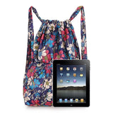 Ethnic Style Drawstring Backpack Large Capacity Waterproof Nylon Rucksack