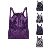 Vintage Drawstring Backpacks Large Capacity Flower Ethnic Style