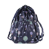 Vintage Drawstring Backpacks Large Capacity Flower Ethnic Style