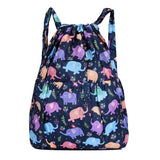 Vintage Drawstring Backpacks Women Flower Ethnic Style
