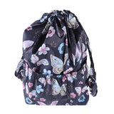 Vintage Drawstring Backpacks Large Capacity Flower Ethnic Style