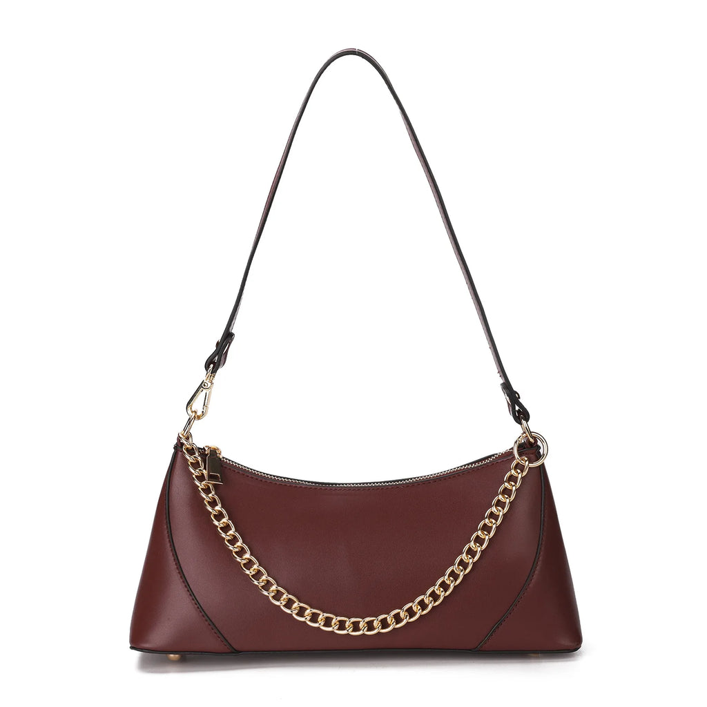 Vintage PU Women Handbag Casual Shoulder Bag Zipper Female Clutch