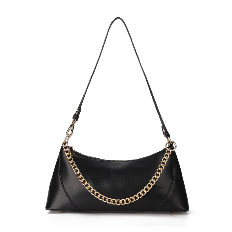 Vintage PU Women Handbag Casual Shoulder Bag Zipper Female Clutch